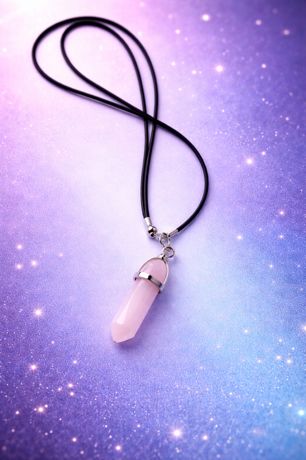 Pendentif Quartz Rose