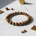 Bracelet Œil de Tigre naturel perles 8mm