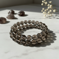 Bracelet Quartz Fumé naturel perles 8mm